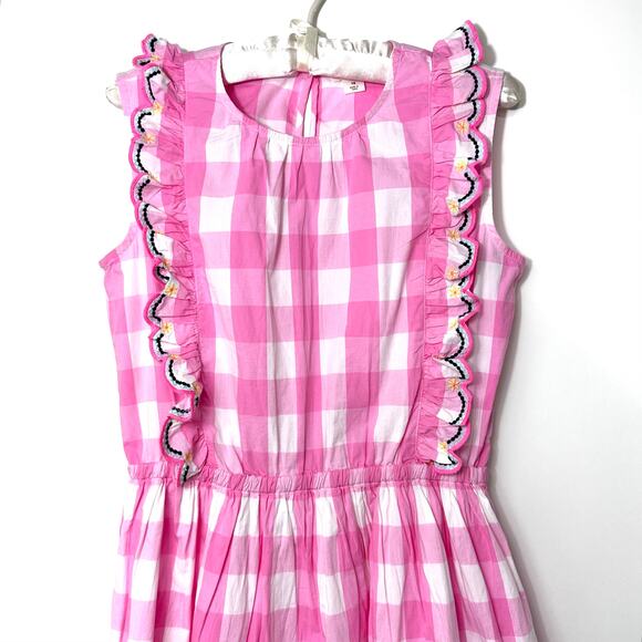CREWCUTS Ruffle Trim Pink Gingham Party Dress NWT 16 Girls - Picture 4 of 12
